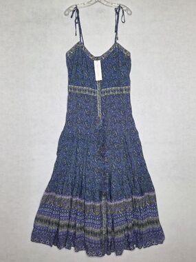 Veronica Beard NWT Windansea Paisley Maxi Dress Large Tiered Floral Boho Coastal